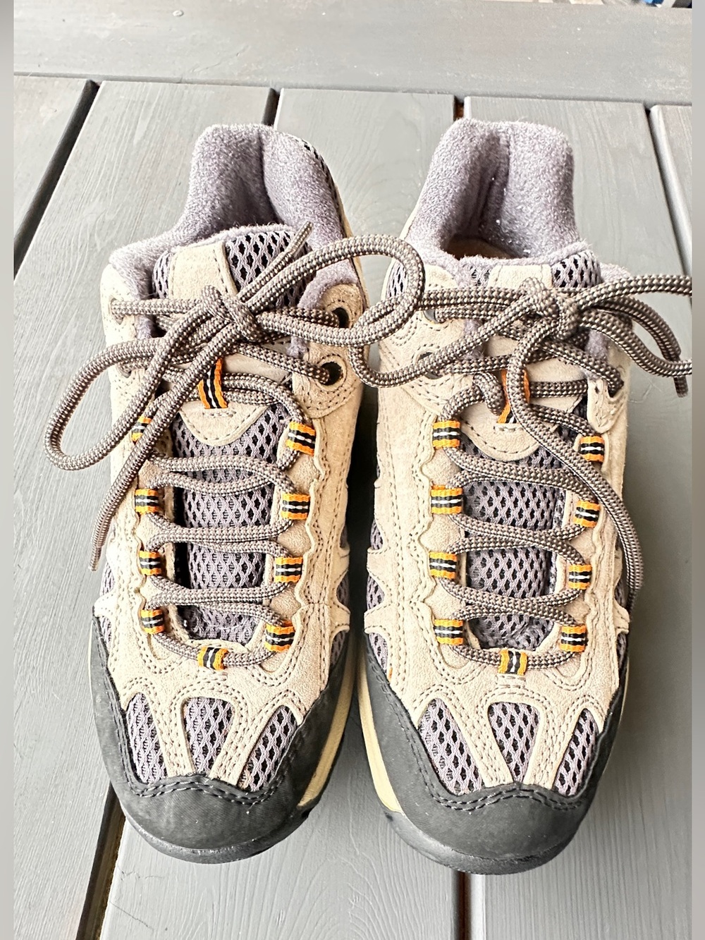 Merrell Mesa Ventilator Ecru HIking Shoes Beige w/ Gray Accents US Womens SZ 8.5